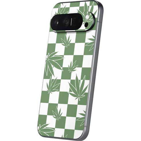 Marijuana Green Checkered Pixel 9 Pro XL Skin